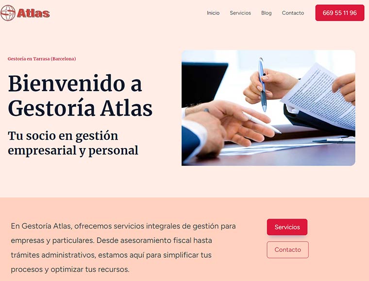 nuevo sitio web Altas Gestoría